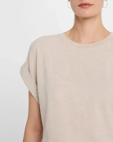 Majestic Filatures French Terry Rolled-Cuff Short-Sleeve Crewneck Tee | Thumbnail 5 Majestic Filatures French Terry Rolled-Cuff Short-Sleeve Crewneck Tee | Thumbnail 5