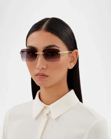 Cartier Rimless Metal Rectangle Sunglasses | Thumbnail 4 Cartier Rimless Metal Rectangle Sunglasses | Thumbnail 4