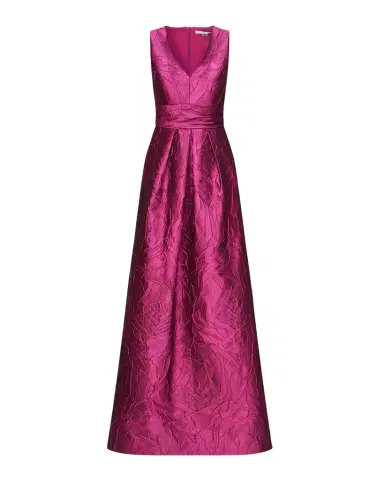 Kay Unger New York Mariah V-Neck Sleeveless Jacquard A-Line Gown | Thumbnail 1 Kay Unger New York Mariah V-Neck Sleeveless Jacquard A-Line Gown | Thumbnail 1