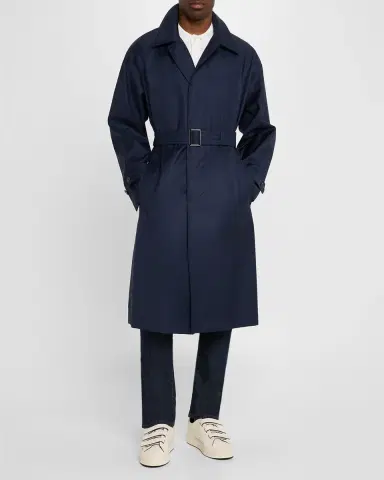 Emporio Armani Men's Belted Trench Coat | Thumbnail 2 Emporio Armani Men's Belted Trench Coat | Thumbnail 2
