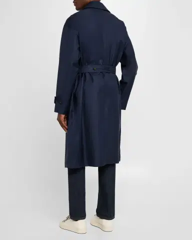 Emporio Armani Men's Belted Trench Coat | Thumbnail 3 Emporio Armani Men's Belted Trench Coat | Thumbnail 3