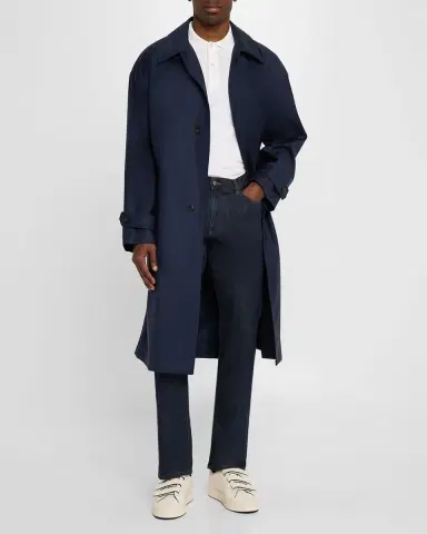 Emporio Armani Men's Belted Trench Coat | Thumbnail 4 Emporio Armani Men's Belted Trench Coat | Thumbnail 4