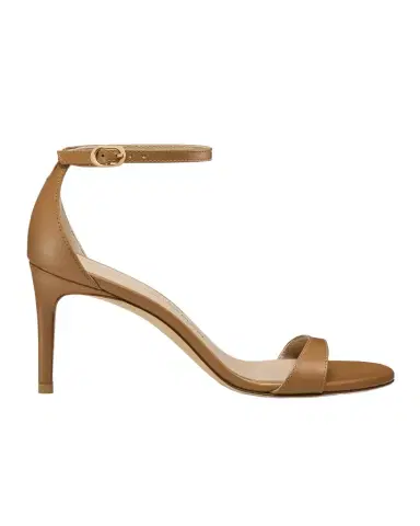 Stuart Weitzman Nudist Leather Ankle-Strap Sandals | Thumbnail 1 Stuart Weitzman Nudist Leather Ankle-Strap Sandals | Thumbnail 1