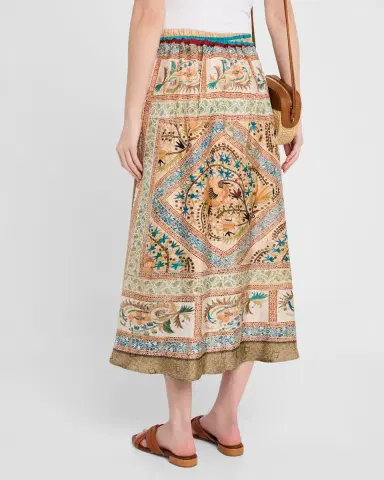 Pierre-Louis Mascia Printed A-Line Silk Midi Skirt | Thumbnail 3 Pierre-Louis Mascia Printed A-Line Silk Midi Skirt | Thumbnail 3