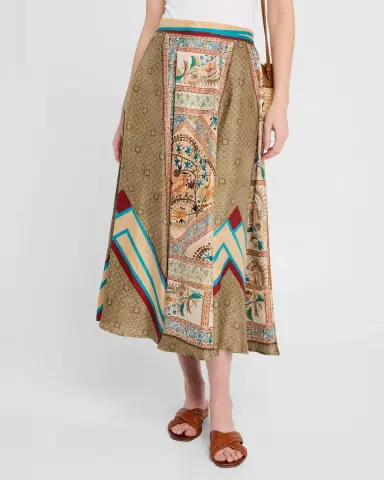 Pierre-Louis Mascia Printed A-Line Silk Midi Skirt | Thumbnail 4 Pierre-Louis Mascia Printed A-Line Silk Midi Skirt | Thumbnail 4