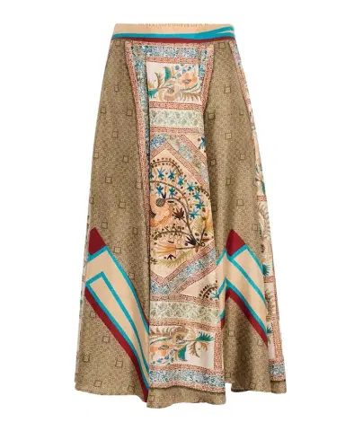 Pierre-Louis Mascia Printed A-Line Silk Midi Skirt | Thumbnail 1 Pierre-Louis Mascia Printed A-Line Silk Midi Skirt | Thumbnail 1