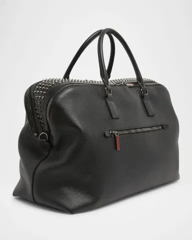 Christian Louboutin Men's Funky Leather Empire Spikes Weekender Bag | Thumbnail 2 Christian Louboutin Men's Funky Leather Empire Spikes Weekender Bag | Thumbnail 2