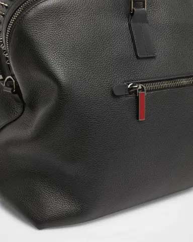 Christian Louboutin Men's Funky Leather Empire Spikes Weekender Bag | Thumbnail 4 Christian Louboutin Men's Funky Leather Empire Spikes Weekender Bag | Thumbnail 4