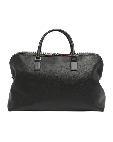 Christian Louboutin Men's Funky Leather Empire Spikes Weekender Bag | Thumbnail 1 Christian Louboutin Men's Funky Leather Empire Spikes Weekender Bag | Thumbnail 1