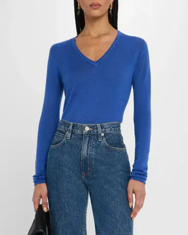 Majestic Filatures Machine Washable Cashmere V-Neck Pullover | Thumbnail 4 Majestic Filatures Machine Washable Cashmere V-Neck Pullover | Thumbnail 4