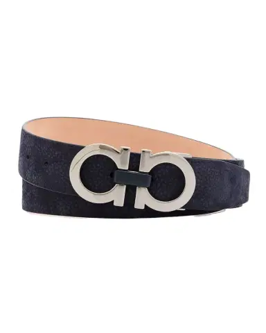 Ferragamo Men's Gancini Adjustable Suede Belt | Thumbnail 1 Ferragamo Men's Gancini Adjustable Suede Belt | Thumbnail 1