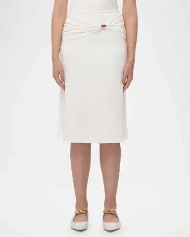 Herve Leger Valentina Drape Midi Skirt | Thumbnail 2 Herve Leger Valentina Drape Midi Skirt | Thumbnail 2