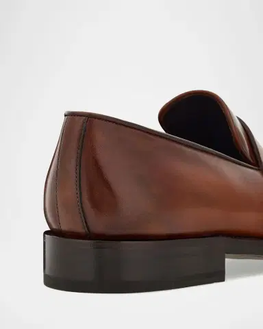 Ferragamo Men 's Brandy Tramezza Leather Penny Loafers | Thumbnail 2 Ferragamo Men 's Brandy Tramezza Leather Penny Loafers | Thumbnail 2