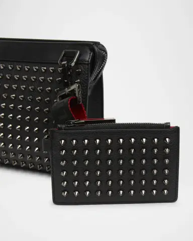 Christian Louboutin Men 's Funky Leather Empire Spikes Crossbody Bag | Thumbnail 4 Christian Louboutin Men 's Funky Leather Empire Spikes Crossbody Bag | Thumbnail 4
