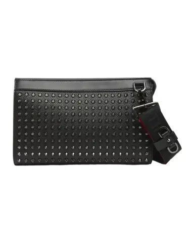 Christian Louboutin Men 's Funky Leather Empire Spikes Crossbody Bag | Thumbnail 1 Christian Louboutin Men 's Funky Leather Empire Spikes Crossbody Bag | Thumbnail 1