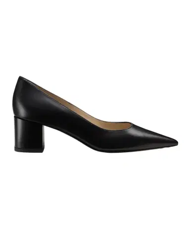 Stuart Weitzman Stuart Leather Block-Heel Pumps | Thumbnail 1 Stuart Weitzman Stuart Leather Block-Heel Pumps | Thumbnail 1