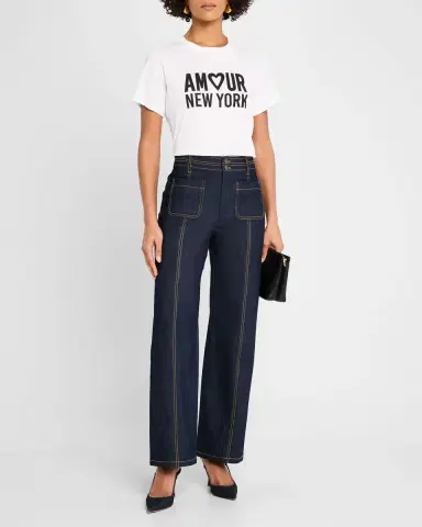 Cinq à Sept Dorothea Wide-Leg Jeans | Thumbnail 2 Cinq à Sept Dorothea Wide-Leg Jeans | Thumbnail 2