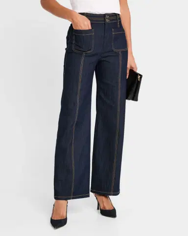 Cinq à Sept Dorothea Wide-Leg Jeans | Thumbnail 4 Cinq à Sept Dorothea Wide-Leg Jeans | Thumbnail 4