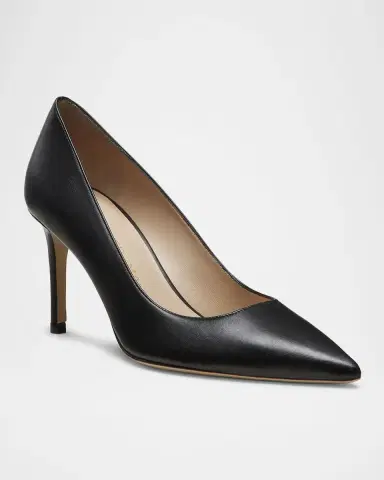 Stuart Weitzman Stuart Leather Stiletto Pumps | Thumbnail 2 Stuart Weitzman Stuart Leather Stiletto Pumps | Thumbnail 2