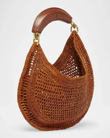 Chloé Summer Banana Top-Handle Bag in Crochet Fabric | Thumbnail 2 Chloé Summer Banana Top-Handle Bag in Crochet Fabric | Thumbnail 2