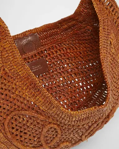 Chloé Summer Banana Top-Handle Bag in Crochet Fabric | Thumbnail 3 Chloé Summer Banana Top-Handle Bag in Crochet Fabric | Thumbnail 3