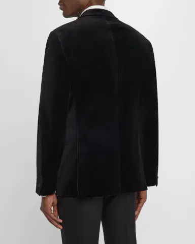 Reiss Men 's Ace Velvet Satin-Trim Blazer | Thumbnail 3 Reiss Men 's Ace Velvet Satin-Trim Blazer | Thumbnail 3
