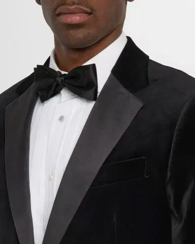 Reiss Men 's Ace Velvet Satin-Trim Blazer | Thumbnail 5 Reiss Men 's Ace Velvet Satin-Trim Blazer | Thumbnail 5