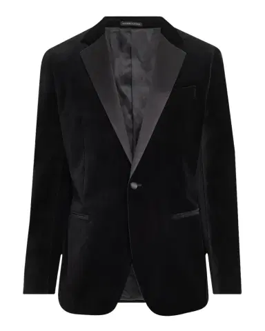 Reiss Men 's Ace Velvet Satin-Trim Blazer | Thumbnail 1 Reiss Men 's Ace Velvet Satin-Trim Blazer | Thumbnail 1