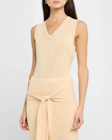 Proenza Schouler White Label Heyde Sleeveless Sweater | Thumbnail 4 Proenza Schouler White Label Heyde Sleeveless Sweater | Thumbnail 4