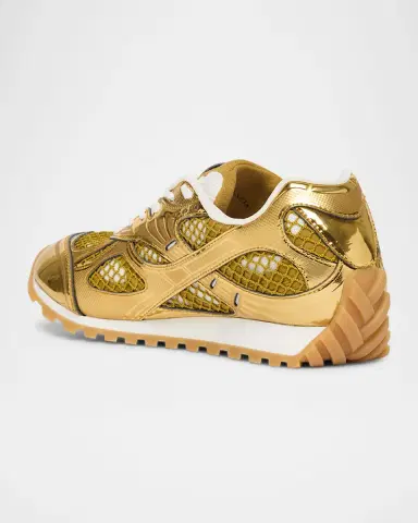 Bottega Veneta Women's Orbit Metallic Net Runner Sneakers | Thumbnail 3 Bottega Veneta Women's Orbit Metallic Net Runner Sneakers | Thumbnail 3