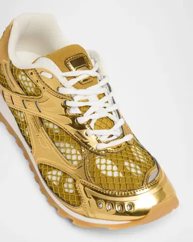 Bottega Veneta Women's Orbit Metallic Net Runner Sneakers | Thumbnail 5 Bottega Veneta Women's Orbit Metallic Net Runner Sneakers | Thumbnail 5