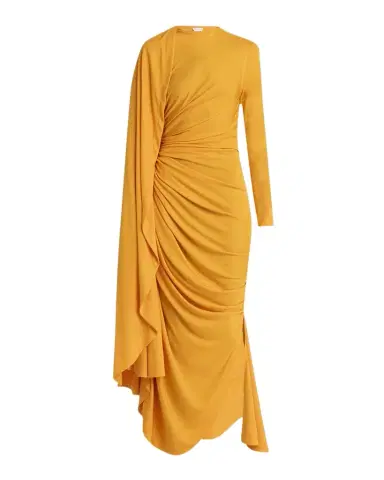 Bottega Veneta Draped Matte Viscose Jersey Cape Maxi Dress | Thumbnail 1 Bottega Veneta Draped Matte Viscose Jersey Cape Maxi Dress | Thumbnail 1