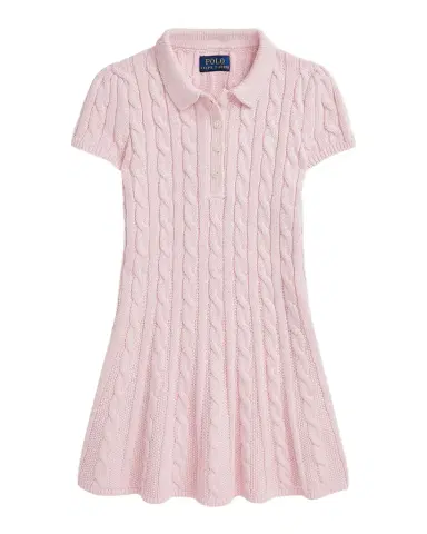 Ralph Lauren Little Girl's & Girl's Cable-Knit Cotton Polo Sweater Dress | Thumbnail 1 Ralph Lauren Little Girl's & Girl's Cable-Knit Cotton Polo Sweater Dress | Thumbnail 1
