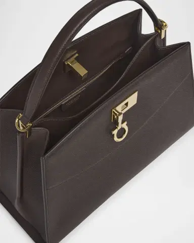 Ferragamo The New Studio Box Leather Top-Handle Bag | Thumbnail 4 Ferragamo The New Studio Box Leather Top-Handle Bag | Thumbnail 4