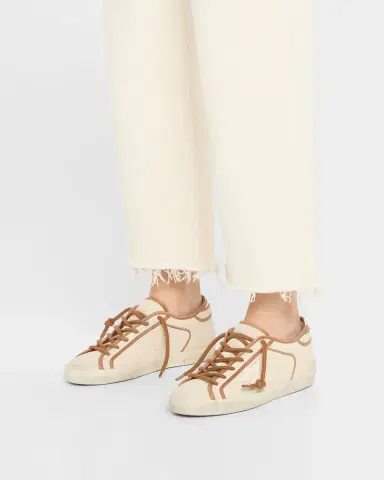 Golden Goose Super-Star Canvas Low-Top Sneakers | Thumbnail 2 Golden Goose Super-Star Canvas Low-Top Sneakers | Thumbnail 2