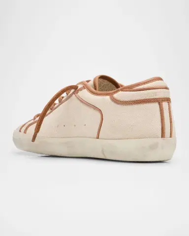 Golden Goose Super-Star Canvas Low-Top Sneakers | Thumbnail 4 Golden Goose Super-Star Canvas Low-Top Sneakers | Thumbnail 4