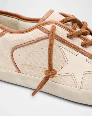 Golden Goose Super-Star Canvas Low-Top Sneakers | Thumbnail 5 Golden Goose Super-Star Canvas Low-Top Sneakers | Thumbnail 5