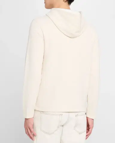Vince Men's Double-Face Textured Hoodie | Thumbnail 3 Vince Men's Double-Face Textured Hoodie | Thumbnail 3