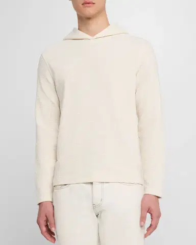 Vince Men's Double-Face Textured Hoodie | Thumbnail 4 Vince Men's Double-Face Textured Hoodie | Thumbnail 4
