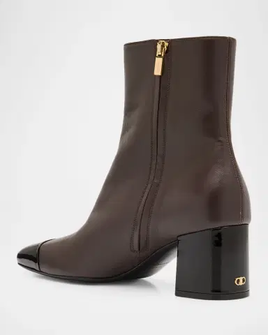 Ferragamo Sambi Cap-Toe Leather Ankle Boots | Thumbnail 4 Ferragamo Sambi Cap-Toe Leather Ankle Boots | Thumbnail 4