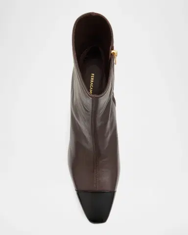 Ferragamo Sambi Cap-Toe Leather Ankle Boots | Thumbnail 6 Ferragamo Sambi Cap-Toe Leather Ankle Boots | Thumbnail 6
