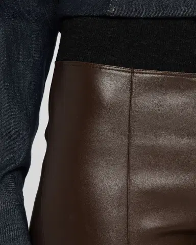 Brunello Cucinelli Leather Stretch Front Seam Leggings | Thumbnail 5 Brunello Cucinelli Leather Stretch Front Seam Leggings | Thumbnail 5