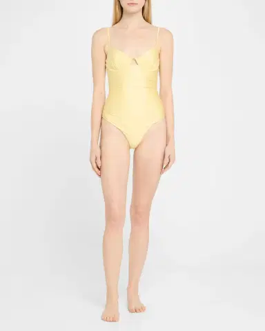 SIMKHAI Laine Ruched Underwire One-Piece Swimsuit | Thumbnail 2 SIMKHAI Laine Ruched Underwire One-Piece Swimsuit | Thumbnail 2