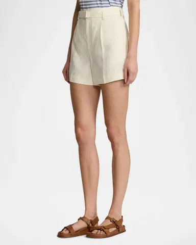 Ralph Lauren Collection Denise Linen Shorts | Thumbnail 6 Ralph Lauren Collection Denise Linen Shorts | Thumbnail 6