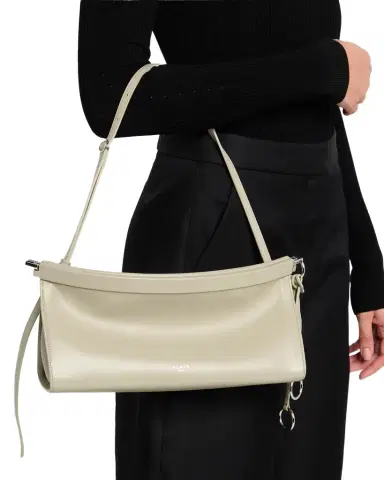 Alaïa Le Click Medium Shoulder Bag in Glossy Leather | Thumbnail 1 Alaïa Le Click Medium Shoulder Bag in Glossy Leather | Thumbnail 1