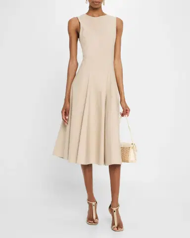 Natori Sleeveless Tech Cotton Taffeta Midi Dress | Thumbnail 2 Natori Sleeveless Tech Cotton Taffeta Midi Dress | Thumbnail 2
