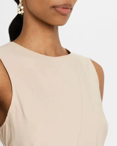 Natori Sleeveless Tech Cotton Taffeta Midi Dress | Thumbnail 5 Natori Sleeveless Tech Cotton Taffeta Midi Dress | Thumbnail 5
