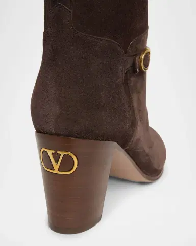 Valentino Garavani Pattie Suede Buckle Knee Boots | Thumbnail 3 Valentino Garavani Pattie Suede Buckle Knee Boots | Thumbnail 3