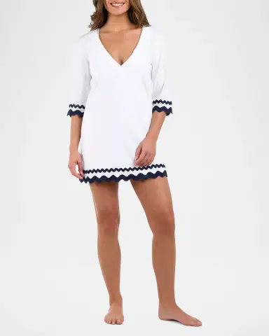 La Blanca Poolside V-Neck Tunic Coverup | Thumbnail 2 La Blanca Poolside V-Neck Tunic Coverup | Thumbnail 2