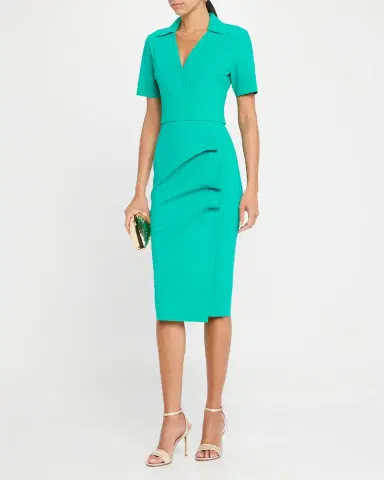 Chiara Boni La Petite Robe Ittig Ruffle Bodycon Midi Dress | Thumbnail 4 Chiara Boni La Petite Robe Ittig Ruffle Bodycon Midi Dress | Thumbnail 4